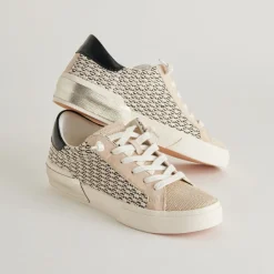 ZINA SNEAKERS BLACK NATURAL RAFFIA^Dolce Vita Clearance