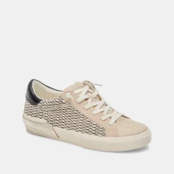 ZINA SNEAKERS BLACK NATURAL RAFFIA^Dolce Vita Clearance