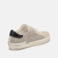 ZINA SNEAKERS BLACK NATURAL RAFFIA^Dolce Vita Clearance
