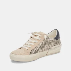 ZINA SNEAKERS BLACK NATURAL RAFFIA^Dolce Vita Clearance