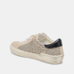 ZINA SNEAKERS BLACK NATURAL RAFFIA^Dolce Vita Clearance