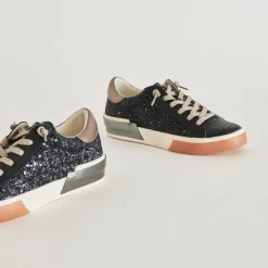 ZINA SNEAKERS BLACK SHIMMER GLITTER^Dolce Vita Online