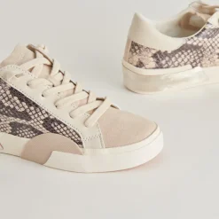 ZINA SNEAKERS BLACK WHITE EMBOSSED SNAKE^Dolce Vita Online