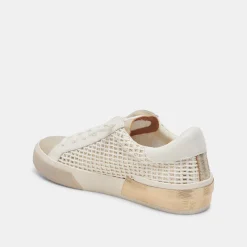 ZINA SNEAKERS BONE GOLD WOVEN^Dolce Vita Clearance