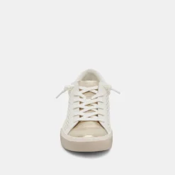 ZINA SNEAKERS BONE GOLD WOVEN^Dolce Vita Clearance