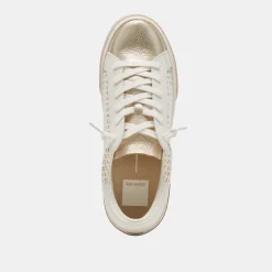 ZINA SNEAKERS BONE GOLD WOVEN^Dolce Vita Clearance