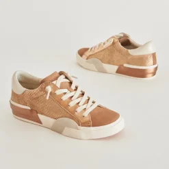 ZINA SNEAKERS BRONZE EMBOSSED LEATHER^Dolce Vita Best