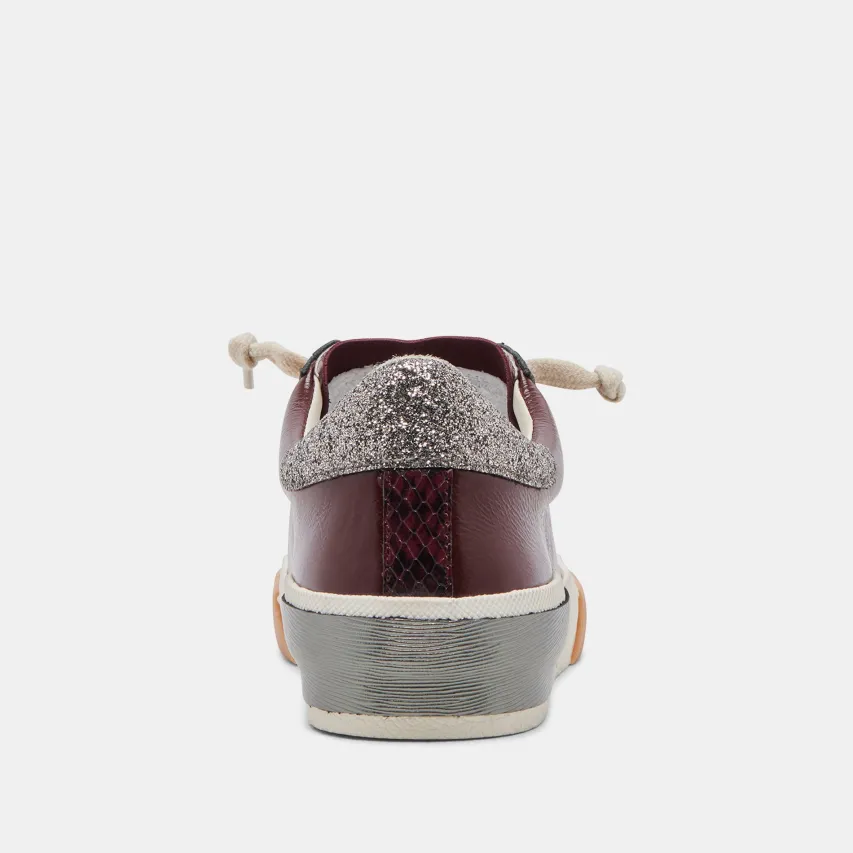 ZINA SNEAKERS BURGUNDY CRINKLE PATENT^Dolce Vita Online