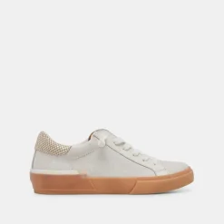 ZINA SNEAKERS IVORY MULTI CRACKLED LEATHER^Dolce Vita Best