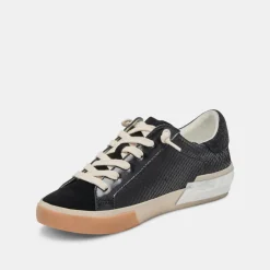 ZINA SNEAKERS ONYX EMBOSSED LEATHER^Dolce Vita Sale