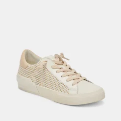ZINA SNEAKERS TAN CREAM RAFFIA^Dolce Vita Best