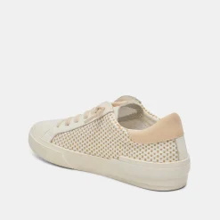 ZINA SNEAKERS TAN CREAM RAFFIA^Dolce Vita Best