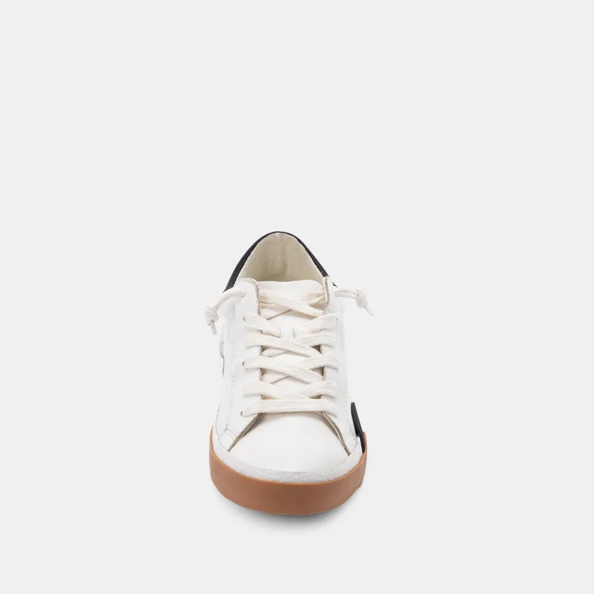 ZINA SNEAKERS WHITE BLACK LEATHER^Dolce Vita Sale
