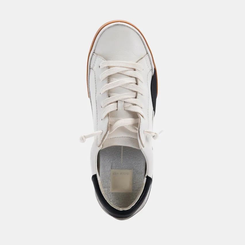 ZINA SNEAKERS WHITE BLACK LEATHER^Dolce Vita Sale