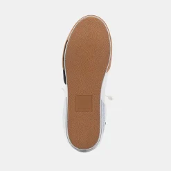 ZINA WIDE SNEAKERS WHITE BLACK LEATHER^Dolce Vita Online