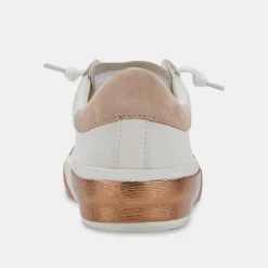 ZINA WIDE SNEAKERS WHITE TAN LEATHER^Dolce Vita Fashion