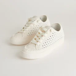 ZOLEN SNEAKERS WHITE PERFORATED LEATHER^Dolce Vita Discount