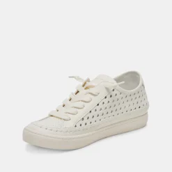 ZOLEN SNEAKERS WHITE PERFORATED LEATHER^Dolce Vita Discount